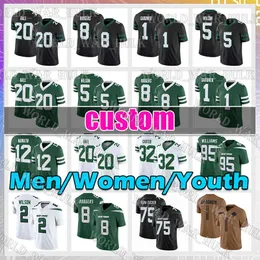 Ahmad Sauce Gardner Aaron Rodgers Football Jersey Jersey Breece Hall Garrett Wilson Haason Reddick Joe Klecko Zach Quinnen Williams Alijah Vera-Tucker Jermaine Johnson II