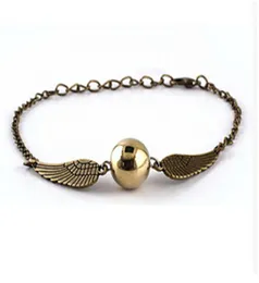 Quidditch Złote Snitch Pocket Bracelet Bransoletę Urok Bransoletki Bransoletki Vintage Retro Ton dla mężczyzn i kobiet5913910