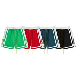 24S Trendy Rhude Sunset Themeed Casual Color Matching Shorts für Männer und Frauen American High Street Strandhosen