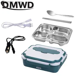 Bento Boxes 24V/12V/110V/220V Home Truck Car Care Electric Bento Bento Stainless Steel Rice Food Warmer Travel Ceather Heater L49