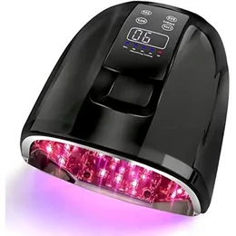 Lâmpada de unha recarregável de 90W com luz LED sem cordão de espelho para pregos de acrílico Máquina de manicure sem fio UNIDE UV LED LED 240416