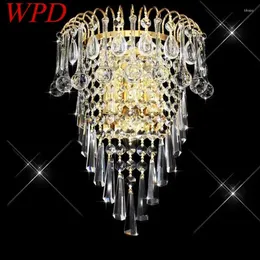 Wall Lamp WPD Contemporary Crystal Indoor Art Living Room Bedroom Bedside Luxurious El Corridor Hallway