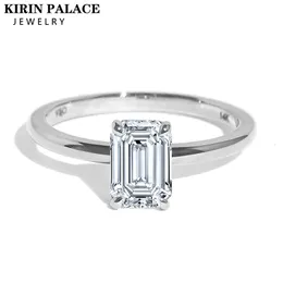 Kirin 3CT Ring for Women WhiteYellowRose Gold 79 Emerald Cut DVVS1 Solitaire Engagement Wedding 240417