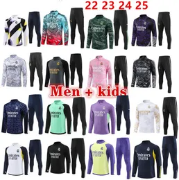 2024 2025 Real Madrids Tracksuit Training Suit Vini JR Bellingham 23/24/25 Real Madrides Long Sleeves Men Kids Sports Sport