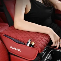 카시트 커버 두꺼운 메모리 폼 센터 콘솔 암 휴식자 커버 Haval Jolion H6 F7 H2 H3 H9 M6 F7X 2024를위한 저장 주머니가 있습니다.