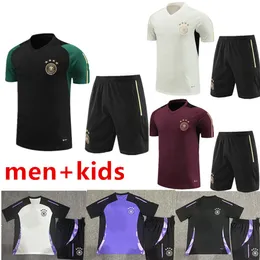 2024 Tyskland Tracksuit Soccer Jersey Kroos Gnabry Werner Draxler Reus Muller Gotze Football Shirt 23/24 Tyskland World Short Sleeves Training Suit Cup Men Kids Kit