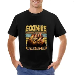 Men's Polos The Goonies Never Say Die T-shirt Boys Animal Print Oversizeds Sports Fans Kawaii Clothes Mens Tall T Shirts