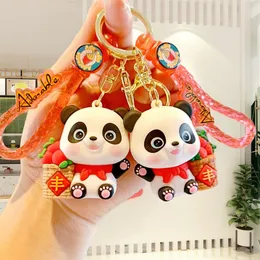 Creative e fofo Harvest Panda Doll Chanchain Girlfriend Bag pendente Carchain Doll Machine Blind Box Presente Homens e mulheres são livres para combinar com 2 peças