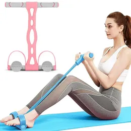 Elastic Yoga Pedal Puller Resistance Band Band Natural Latex Tension Rope Fitness Equipment para abdômen/braço/perna Treinamento de alongamento 240407
