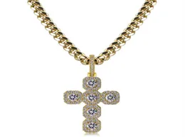 Collane hip hop di lusso squisito chircone zircone pavimentato grandi dimensioni 18k oro oro largo 10 mm catena collane a sospensione gioielli327b9196818