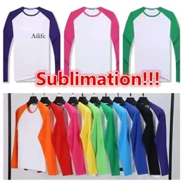 Süblimasyon boş t-shirt termal ısı transfer baskısı parti t shirt diy unisex bluz üst tees çocuk patchwork raglan tshirt z 4.4 0417