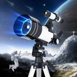 F30070 Telescópio Astronômico Profissional FMC Coating HD BAK4 PRISM PARA STARGAZING ASSISTIR A Lua e estrelas Presente 240408