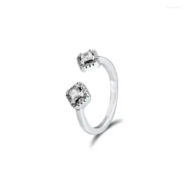 Ringar klusterringar geometriska former autentiska 925 sterlingsilverjewelry