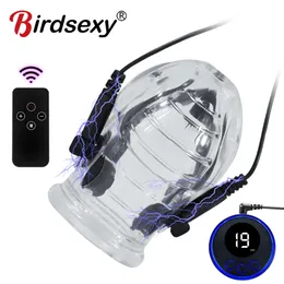 Electro Shock Penis Massagebiatoren sexy Spielzeug für Männer Eichel Vibrator Trainer Ring verzögerte Ejakulation verzögert