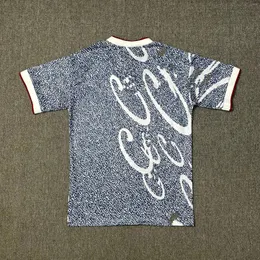 Erkek Tişörtleri Kadın Mektubu Baskılı Top Takımları Yaz Sokağı Spor Giyim V yaka Kısa Kollu Tişört