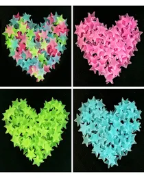 3 cm da 100 pcsset di Natale stelle luminose adesivi murali per bambini decorazioni per soffitto per bambini decorazioni fluorescenti a parete fai -da -te la2955205157