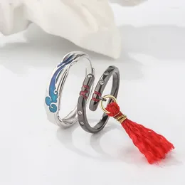 Impreza dostarcza anime mo dao zu shi ring wei wuxian lan wangji figura pary palce pierścienia biżuteria