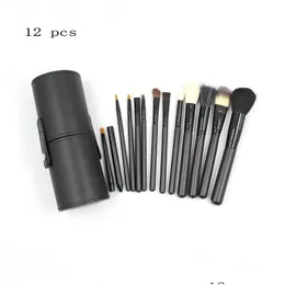 Pannelle per trucco da 12 pezzi Designer Brush Set Travel Woman Cosmetics Cosmetics Kit Kit Drop Delivery Health Health Tools Accessori DHW5R