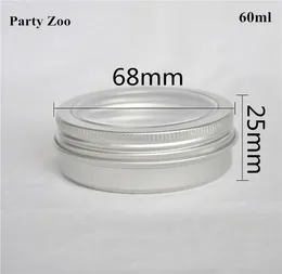 60 ml Aluminium -Box -Packung Dosen 60 g Finger Spinner Container Kosmetikcremes Glas mit Fenster Cap6044165