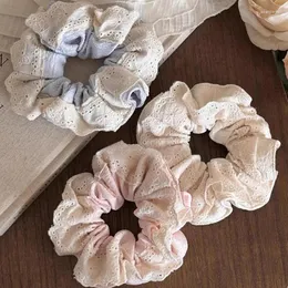 Clip per capelli Big Flower Lolita Scrunchies Scrunchies Multilayer Overszed French Rope Ties Accessori Holder Ring