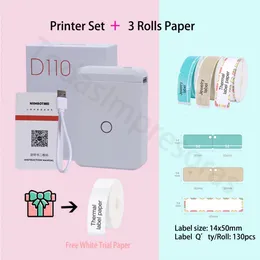 NIIMBOT D110 Rótulo Maker Machine Mini Pocket Thermal Label Printer, tudo em uma máquina de etiqueta de adesivo DIY DATA Vários Paper de etiqueta 240417