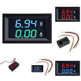 Ny DC 100V 10A Voltmeter Ammeter Blue + Red LED amp Dual Digital Volt Meter Gauge Electromobile Motorcykelbil