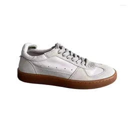 Casual Shoes VII 2024 Brand OC All Season Women's Super Soft Cowhide Leather Retro Lace-up Couple GAT Offers