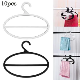 Hängare Multi Purpose Plastic Circle Scarf Hanger Tie Clothes Rack Storage Racks Closet Organizer Portable Space Spara