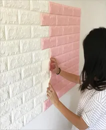 DIY KENDİ YAPILI TV Arka Plan Tuğla Duvar Kağıtları 3D Duvar Oturma Odası Duvar Yatak Odası Dekoratif Çıkartmalar Duvarda Paper9685147