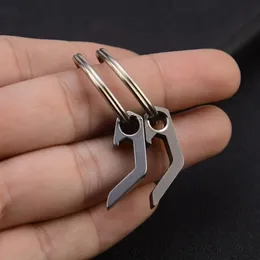 Tragbarer Mini -Flaschenöffner Edelstahl Titanlegungsschloss Key Ring Carry Leichte Bar -Werkzeugküche Gadgets