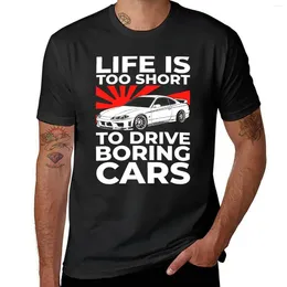 Men's Polos JDM Car Lover Guy Life Is Too Short To Drive Boring Cars T-shirt Graphics Sports Fans Black T Shirts For Men