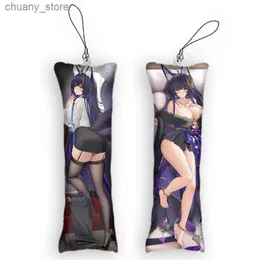 Chaves -cornyards Azur Lane Musashi Dakimakura Mini Keychain Cosplay Cartoon Pingente Impressão Ornamento fofo Pingente de travesseiro de corpo pequeno Y240417