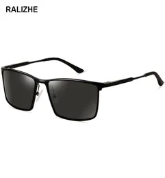 Ralizhe 2019 New Brand Designer Men039s偏光豪華なサングラス長方形の黒いドライビングスポーツアンティグラアサングラスガファ2538136