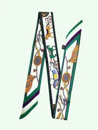 Дизайнерская шелковая сумка для головы шарф шарф HS Carriage twill маленький шелк длинный шарф и узкая переплета