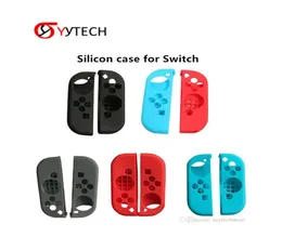 Syytech Touch Soft Silecon Silicon Rubber يغطي حالات الجلد لمفتاح Nintendo Black Red Blue Color Option7165575
