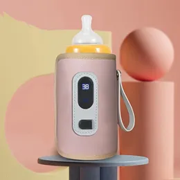 USB Milk Water Warmer Stroller Insulated Bag Baby Nursing Bottle Heater Safe Kids Supplies for Infant Outdoor Travel Accessories 240409