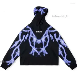 Tasarımcı Yüksek Kaliteli Lüks Moda Erkek Hoodies Perşembe gününden beri Eksik Erkekler Kalite Mor Gök Gürül