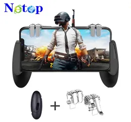 Netop Pubg 모바일 게임 컨트롤러 게임 패드 트리거 조준 버튼 L1R1 L2 R2 슈터 조이스틱 iPhone Android Phone 게임 패드 Accesor4297836 용.