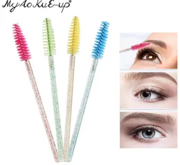 Crystal Eyelashes Borstes 50 PCS Diamond Handle Mascara Wands Applicator Cosmetic Brush Disposable Make Up Borstes Tools1097564