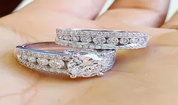 Wedding Rings VAGZEB 2021 Fashion Gorgeous Full Round CZ Crystal Set For Women Modern Ring Statement Jewelry9702605