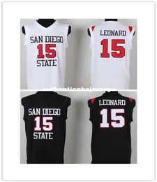 Spor MVP 15 KL Jersey San Diego Eyalet Üniversitesi Black White Kawhi CA Leonard SDSU Jersey Basketbol Koleji3082091