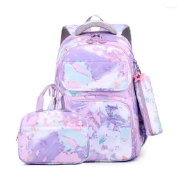 School Bags 2024 3 Pcs Set Children's Backpacks Cute Student Bag For Girls Waterproof With Lunch Pencil Case