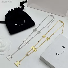 Designer Celiene smycken Celins Saijia Celis Ny triumfbåge med diamanthalsband franska kändisar är eleganta och mångsidiga live -sändning