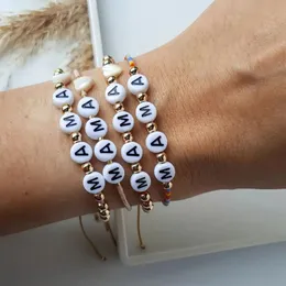 Link Bracelets Go2Boho Mama Letter Chain Handcrafted Custom Fashion Jewelry 2024 Shell Heart Hawaii Beaded Stack for Women 남성