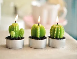 Whole Rare Mini Cactus Candles Plant Decor Home Table Garden 6pcslot kawaii Decoration Factory expert design Quali7988846