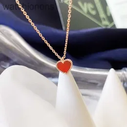 AAA quality vanclef necklace designer women luxury clover necklace S925 Sterling Silver Fashionable Red Horse Love Necklace with Unique Design High Quality