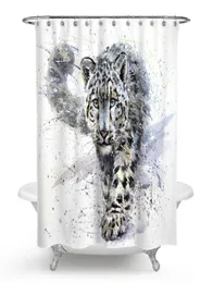 Duschvorhänge Cheetah Leopard Lion Vorhang Polyester Druck wasserdichtes Badezimmer Dschungel Tiere Löwen bedruckt Badetür Dekor9061935