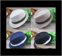 26T子供Fedora Hat 4colors Kids Fashion Hats Baby Formal Caps Boys Accessories 0huuo Wardq7270963
