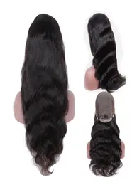 Indian Human Hair Fave Fala 4x4 koronkowe przednie zamykanie peruki 1028 cali długie ludzkie włosy peruki Afro Kinky Curly Human Hair Parg Natural CO4964391