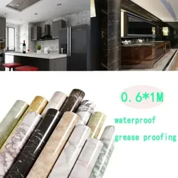 Thickened Waterproof Self-adhesive Wallpaper Marble Sticker Oil Proof High Temperature Resistant Kitchen Table Furniture